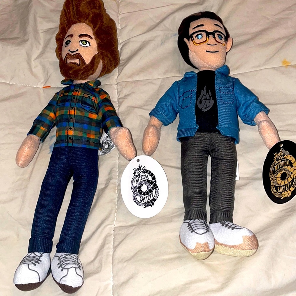 NWT. Mythical Society Good Mythical Morning Rhett & Link Plush Doll NEW